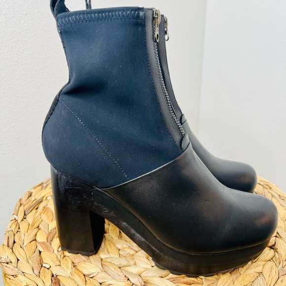 RACHEL COMEY Pipe Clog Leather Platform Boots Black size 7 new with box - Picture 4 of 7